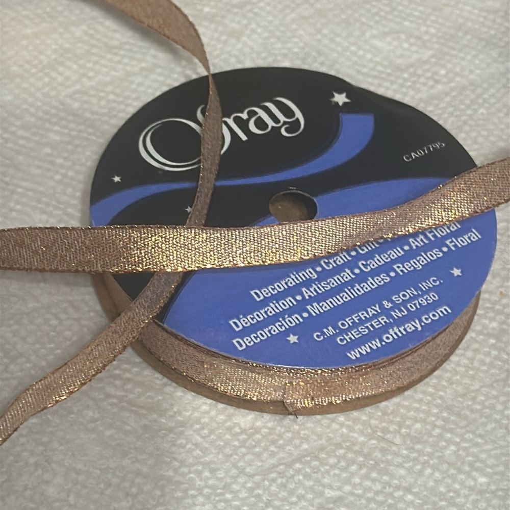 8 rolls of copper color metallic ribbon New - Picture 5 of 5